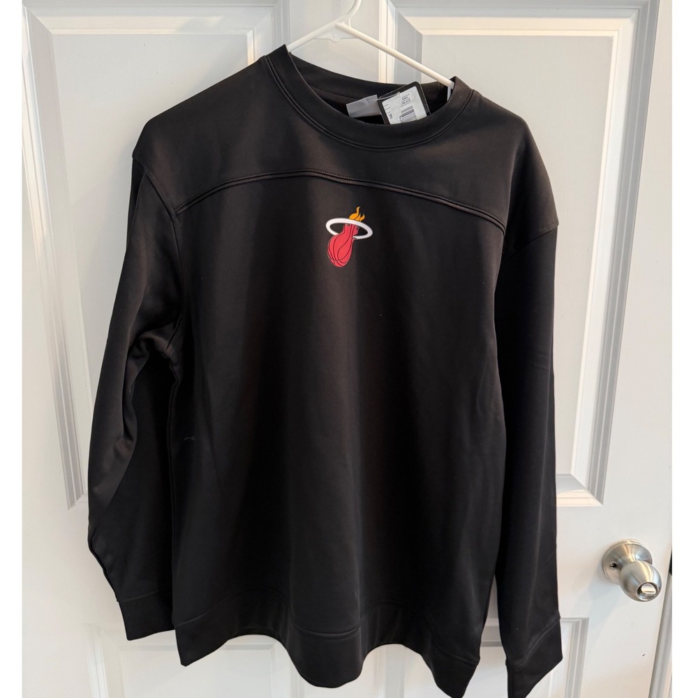 Miami Heat Black Performance Long Sleeve Shirt Men's Large NBA Basketball